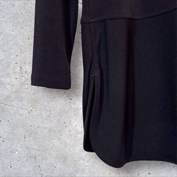 Lauren Ralph Lauren Tunic Key Hole Front Womens Petite Medium PM Black - Picture 7 of 9